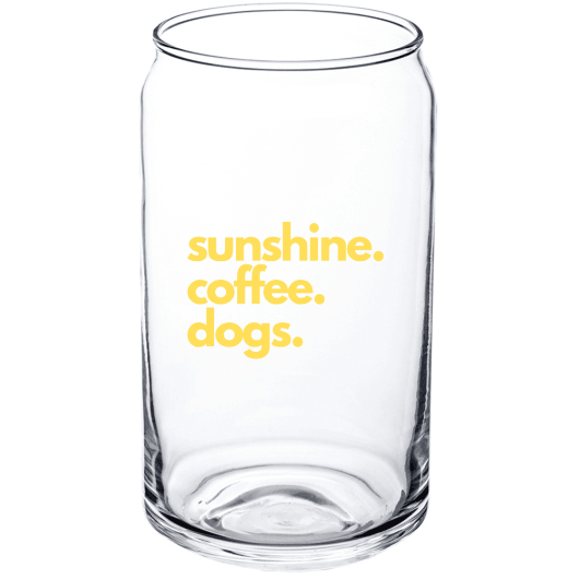 Sunshine Coffee Dogs Glass - Missy Pup & Co
