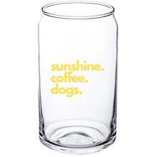 Load image into Gallery viewer, Sunshine Coffee Dogs Glass - Missy Pup &amp; Co
