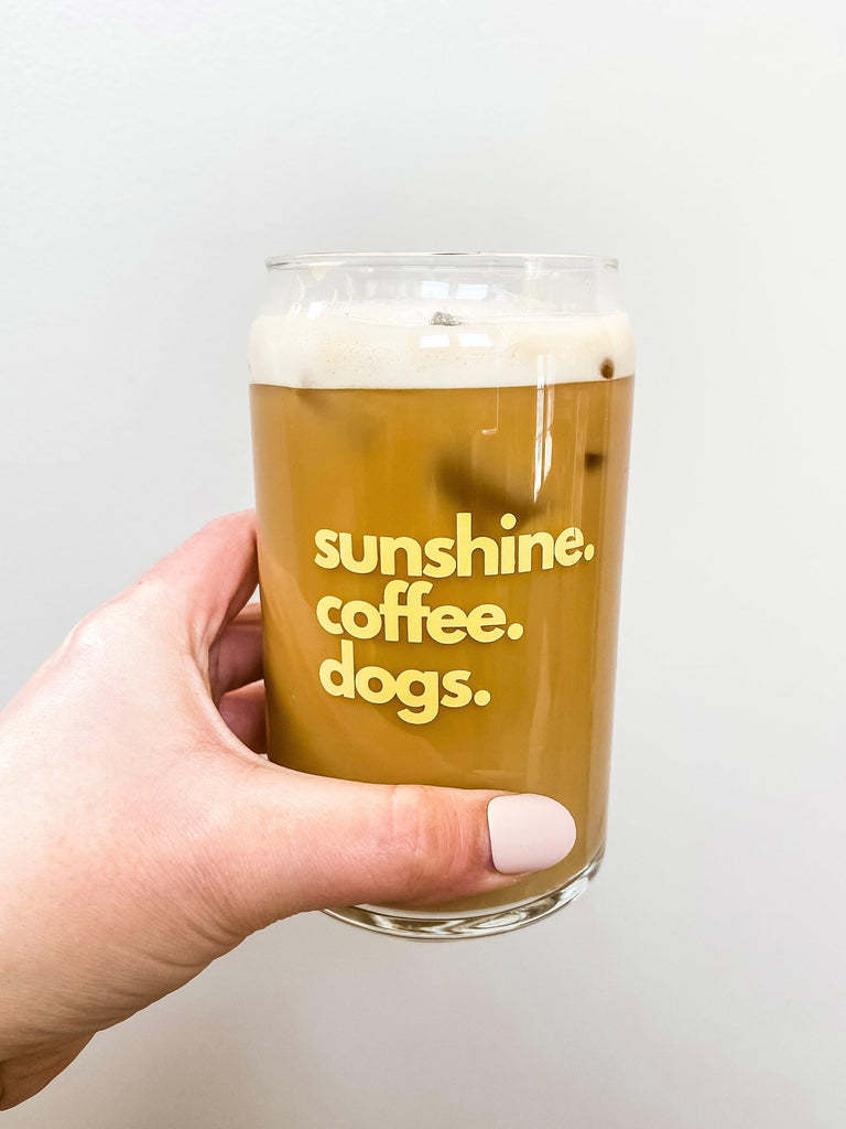 Sunshine Coffee Dogs Glass - Missy Pup & Co