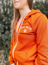 Load image into Gallery viewer, Dog Mom Embroidered Zip-up Hoodie
