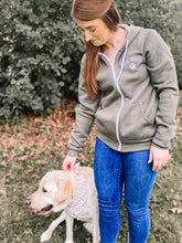 Load image into Gallery viewer, Dog Mom Embroidered Zip-up Hoodie
